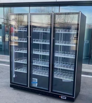 空気冷蔵 ガラスドア 垂直 飲料 ビール ワイン 冷蔵庫 キャビネット チラー