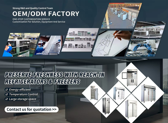 6ドア商用垂直立立立冷蔵庫 OEM/ODM対応