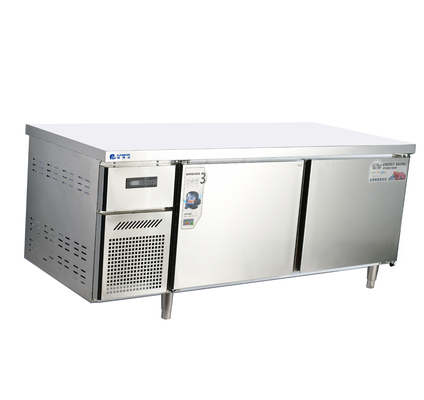 110V/60HZ 2ドアステンレス鋼カウンターチラー 商業用キッチン冷蔵庫